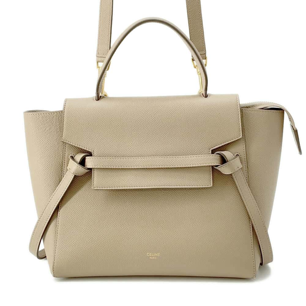 CELINE Belt bag Light Taupe 189153 Calf Leather Size micro