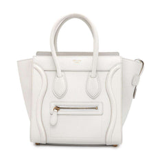 Load image into Gallery viewer, CELINE Luggage shopper White 167793 Leather Size micro
