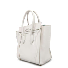 Load image into Gallery viewer, CELINE Luggage shopper White 167793 Leather Size micro
