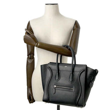 Load image into Gallery viewer, CELINE Luggage shopper Black 189793DRU.38NO Leather Size micro
