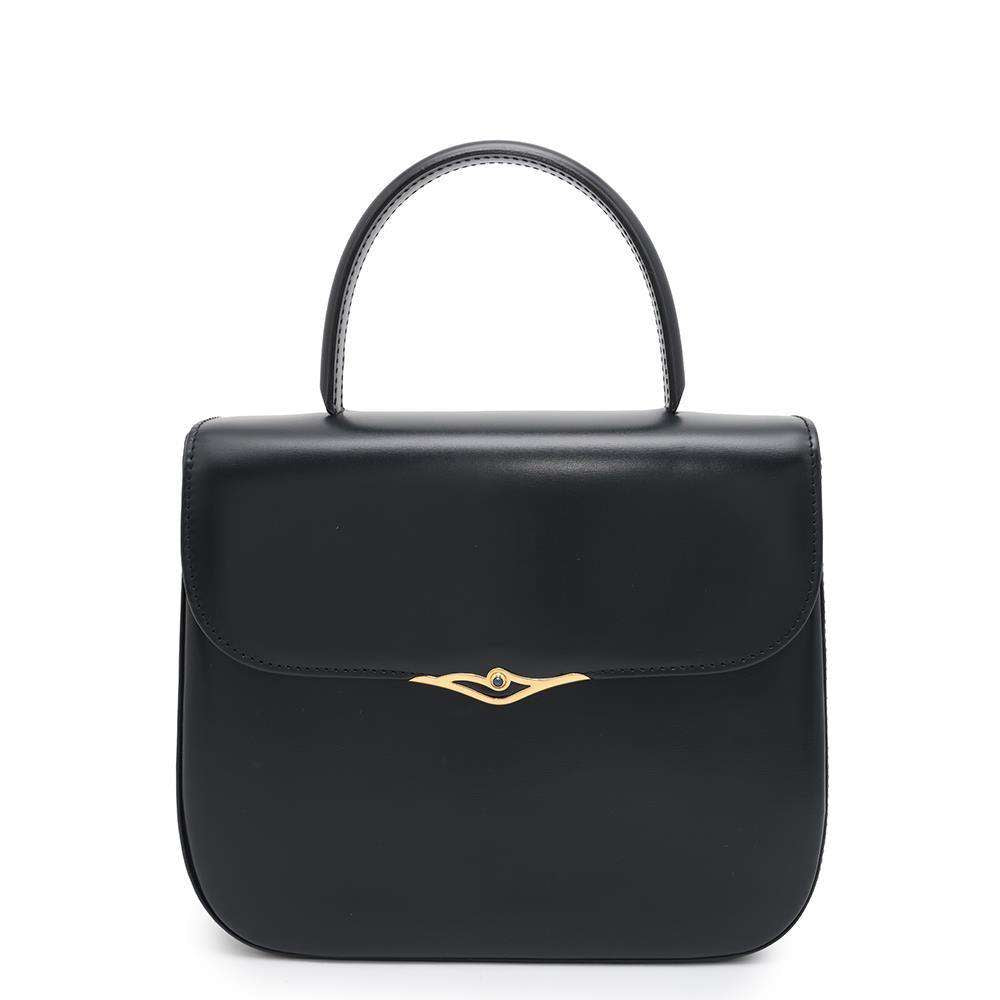 CARTIER Sapphire Line Handbag Navy Leather