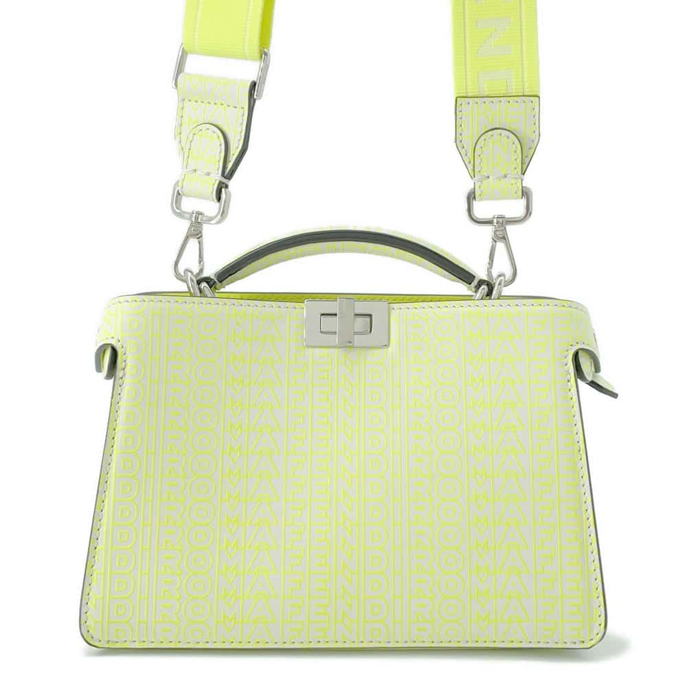 FENDI Marc Jacobs collaboration Peekaboo I.C.U. X-Cross Yellow 7VA582 Leather