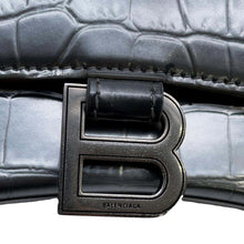 Load image into Gallery viewer, BALENCIAGA Hour glass Silver592833 Embossed Leather Size XS
