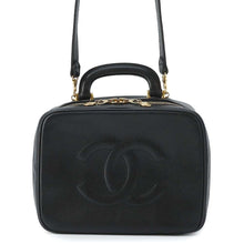 Load image into Gallery viewer, CHANEL top handle vanity bag Black A07061 Caviar Leather
