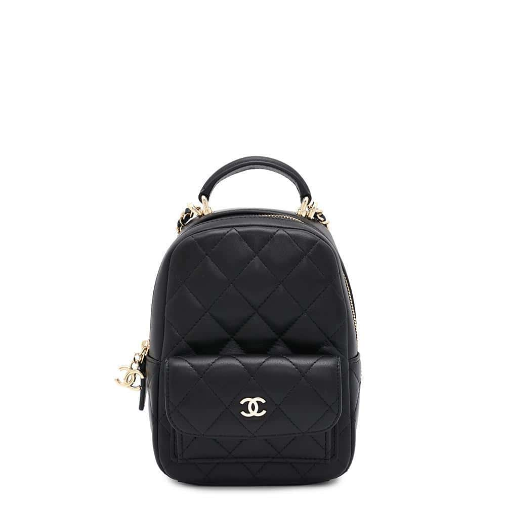 CHANEL Matelasse Backpack Black AP3753 Lambskin