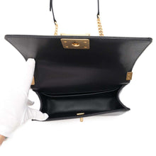 将图像加载到图库查看器中，CHANEL Boy Chanel Top Handle ChainShoulder Black A94804 Caviar Leather
