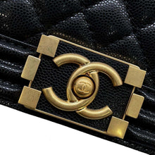 将图像加载到图库查看器中，CHANEL Boy Chanel Top Handle ChainShoulder Black A94804 Caviar Leather
