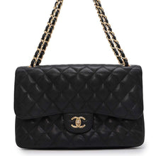 Load image into Gallery viewer, CHANEL Matelasse Double Flap ChainShoulder BlackA58600 Caviar Leather Size 30
