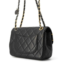 将图像加载到图库查看器中，CHANEL Matelasse Bag Charm Single Flap Chain Shoulder Black AS2979 Lambskin
