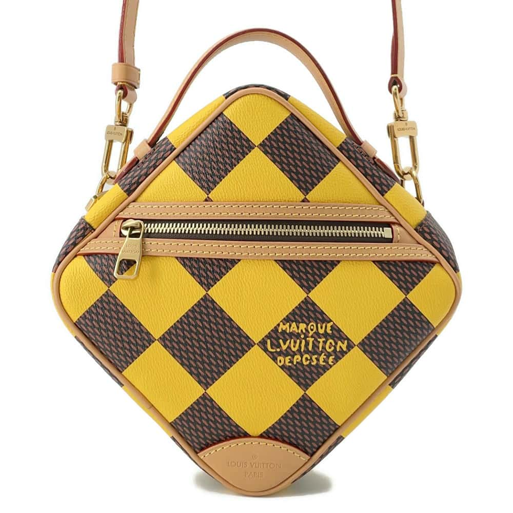 LOUIS VUITTON Chess Messenger Yellow N40562 Damier Pop Canvas