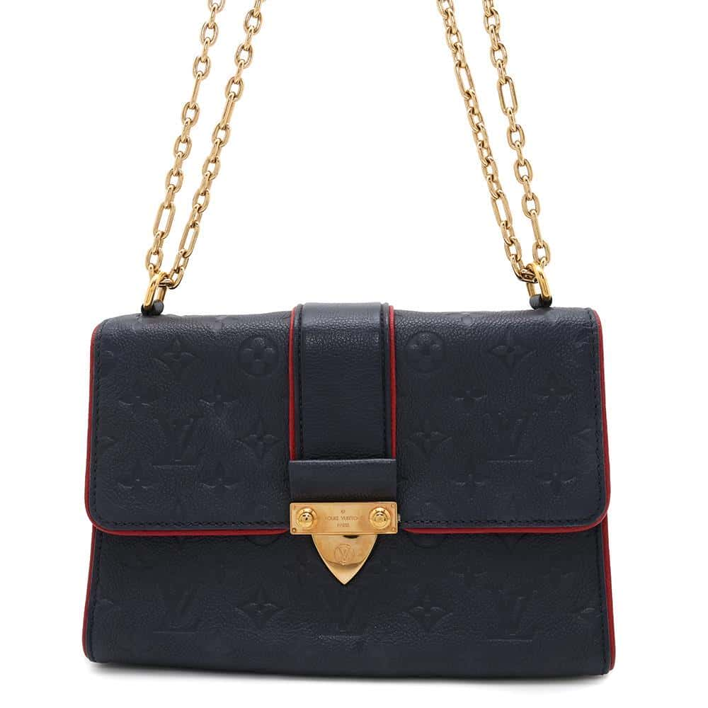 LOUIS VUITTON San Celbis Navy/RedM43394 Monogram Empreinte Leather