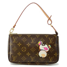 将图像加载到图库查看器中，LOUIS VUITTON Pochette Accessoires Brown M51981 Monogram Panda Takashi Murakami
