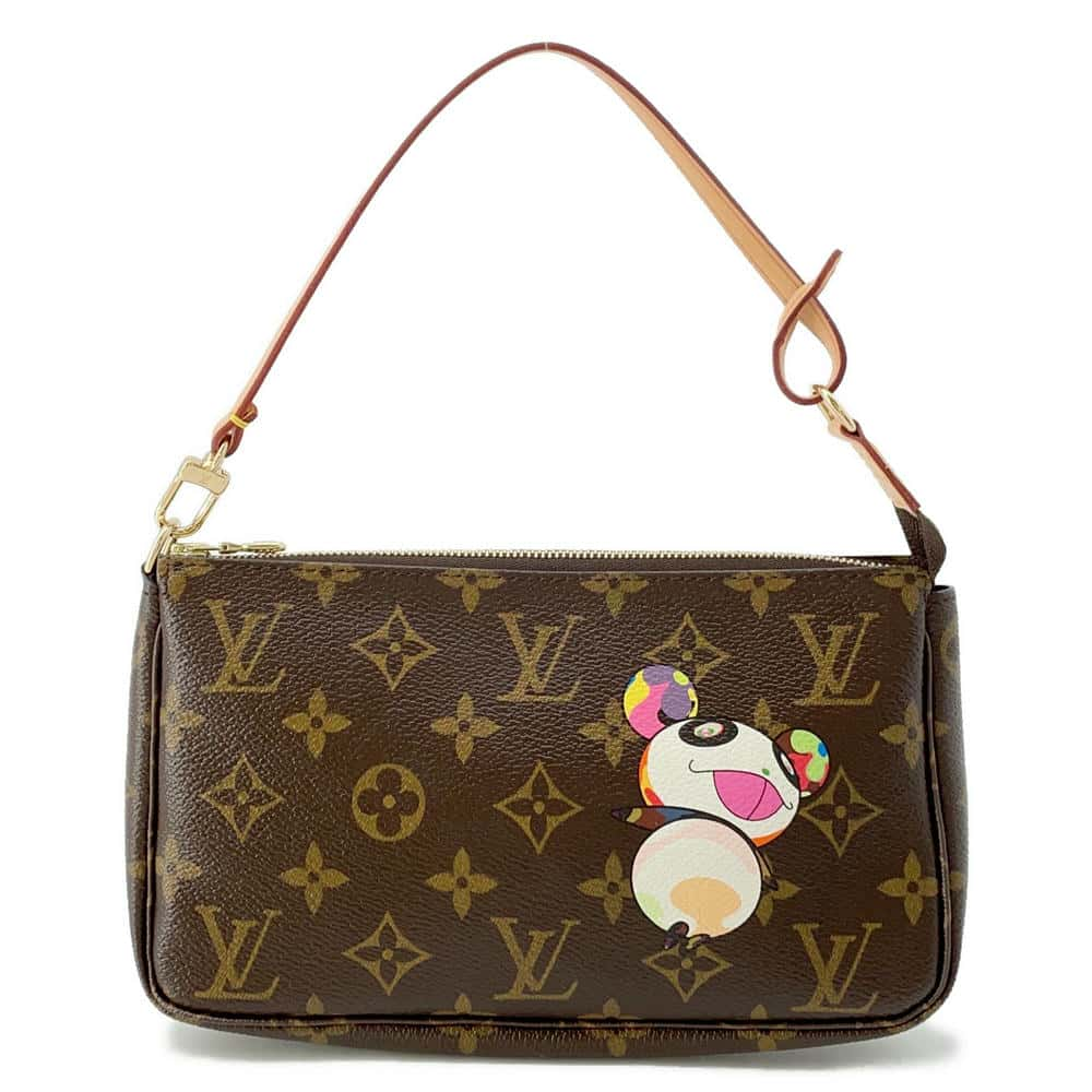 LOUIS VUITTON Pochette Accessoires Brown M51981 Monogram Panda Takashi Murakami