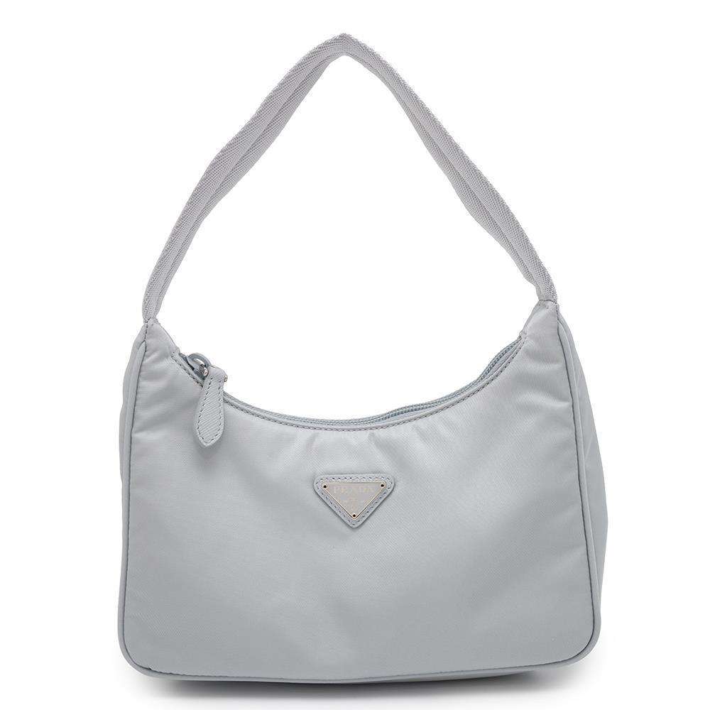 PRADA Re-Edition Handbag Gray 1NE515 Nylon