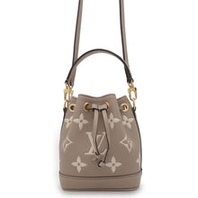 Load image into Gallery viewer, LOUIS VUITTON Nano Noe Tourterelle claim M46291 Bicolor Monogram Empreinte Leather
