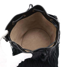 Load image into Gallery viewer, J&amp;M DAVIDSON J&amp;M Davidson Drawstring BagShoulder Bag Black Leather
