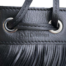 将图像加载到图库查看器中，J&amp;M DAVIDSON J&amp;M Davidson Drawstring BagShoulder Bag Black Leather
