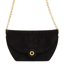 Load image into Gallery viewer, TIFFANY&amp;Co. ChainShoulder Bag Black suede
