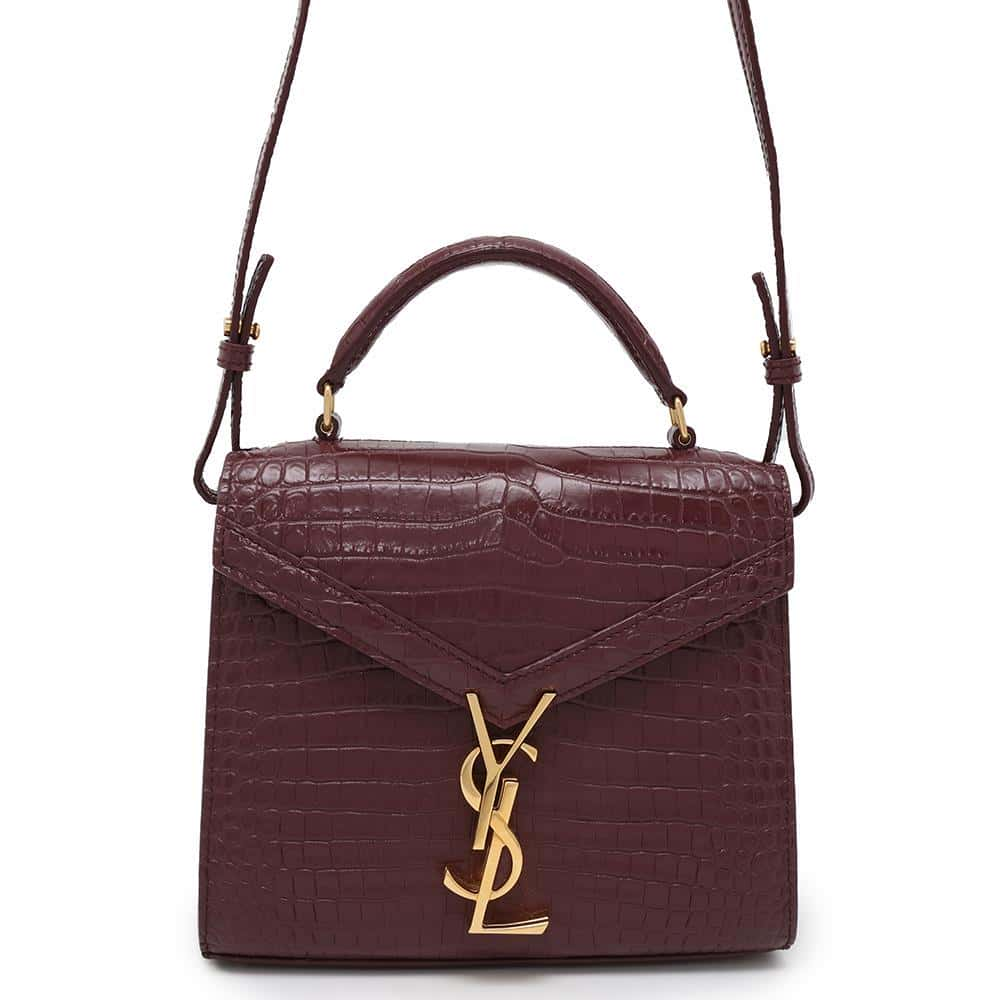 SAINT LAURENT PARIS Cassandra 2wayHandbag Bordeaux 623930 Embossed Leather