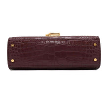 将图像加载到图库查看器中，SAINT LAURENT PARIS Cassandra 2wayHandbag Bordeaux 623930 Embossed Leather
