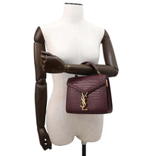 Load image into Gallery viewer, SAINT LAURENT PARIS Cassandra 2wayHandbag Bordeaux623930 Embossed Leather
