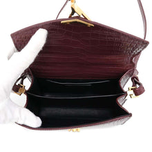 Load image into Gallery viewer, SAINT LAURENT PARIS Cassandra 2wayHandbag Bordeaux623930 Embossed Leather
