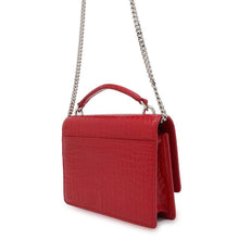 将图像加载到图库查看器中，SAINT LAURENT PARIS Sunset Shoulder Bag Red 533026 Embossed Leather
