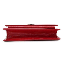 将图像加载到图库查看器中，SAINT LAURENT PARIS Sunset Shoulder Bag Red 533026 Embossed Leather
