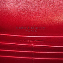 将图像加载到图库查看器中，SAINT LAURENT PARIS Sunset Shoulder Bag Red 533026 Embossed Leather
