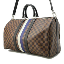 将图像加载到图库查看器中，LOUIS VUITTON Keepall Bandouliere Brown N42700 Damier Ebene Canvas The Chapman Brothers Size 45
