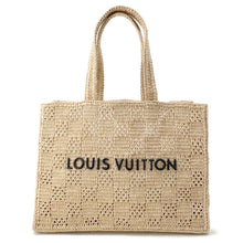 将图像加载到图库查看器中，LOUIS VUITTON Summer Shopper Tote NaturalBeige M25008 Damier・Raffia Size MM
