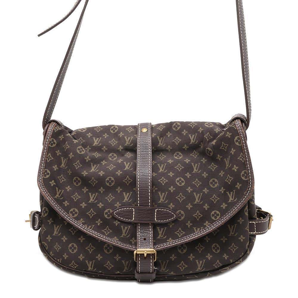 LOUIS VUITTON Saumur EbeneM95227 Monogram Mini Run Size 30