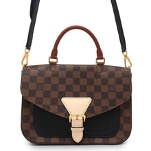 将图像加载到图库查看器中，LOUIS VUITTON Beaumarche NoirN40146 Damier Ebene Canvas Grain Leather
