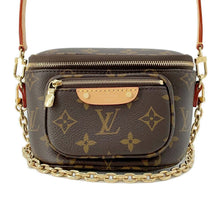 将图像加载到图库查看器中，LOUIS VUITTON Mini Bumbag Brown M82335 Monogram
