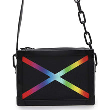 将图像加载到图库查看器中，LOUIS VUITTON Soft Trunk Righe Rainbow NoirM30341 Taiga Leather
