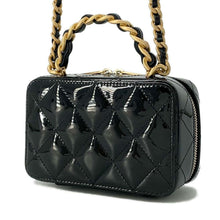 Load image into Gallery viewer, CHANEL Chain Vanity Black AP2874 Patent Calf Leather
