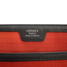 Load image into Gallery viewer, HERMES Messenger Slicked Back Capucines/Black Swift Leather Toile Bivouac
