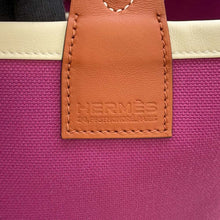 Load image into Gallery viewer, HERMES Steeple Rose Purple/Cuivre Toile Military Swift Leather Size 25
