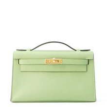 Load image into Gallery viewer, HERMES PochetteKelly Vert cricket Swift Leather
