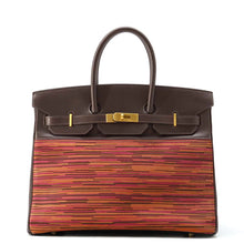 Load image into Gallery viewer, HERMES Birkin Vibrato Ebene Box Calf Leather Vibrato Size 35
