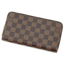 将图像加载到图库查看器中，LOUIS VUITTON Zippy Wallet Rose Ballerine N60046 Damier Ebene Canvas
