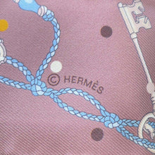 将图像加载到图库查看器中，HERMES Twilly Les Cles a Pois Marron Glace/Grease/Blanc Silk 100%
