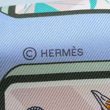 Load image into Gallery viewer, HERMES Twilly HERMES STORY HERMES STORY Blue Pale/Rose/Vert Silk 100%
