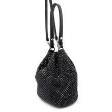 将图像加载到图库查看器中，PRADA Crystal Satin mini bag Black 1BE067 2AWL Satin Crystal Size Mini
