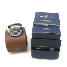 将图像加载到图库查看器中，BREITLING Chronomat JSP Japan Limited Edition 500 pieces W44mm Stainless Steel Blue Dial AB01153A1B1A1
