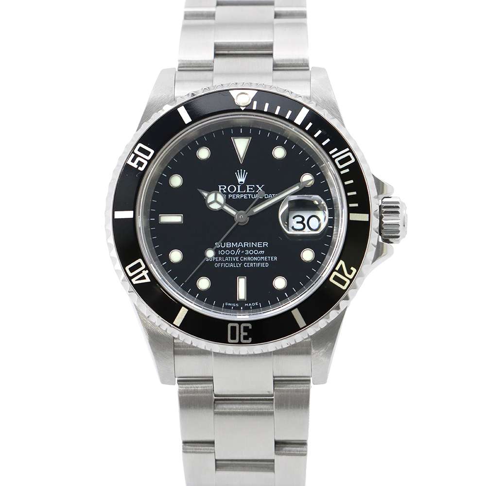 ROLEX Submariner Date W40mm Stainless Steel Black Dial 16610