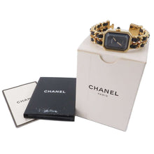 Load image into Gallery viewer, CHANEL Premiere W20mm×H26ｍｍ Gold Plated Leather Black Dial H0001
