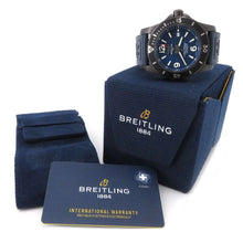 将图像加载到图库查看器中，BREITLING Superocean W22mm Stainless Steel Rubber Blue Dial M17368D71C1S1
