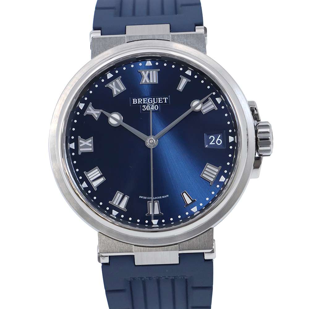 Breguet Marine W40mm TI Rubber Blue Dial 5517TI/Y1/5ZU