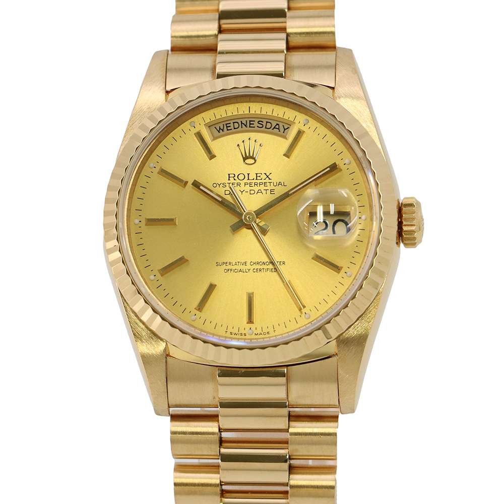 ROLEX Day-Date W36mm 18K Yellow Gold Champagne Gold Dial18238